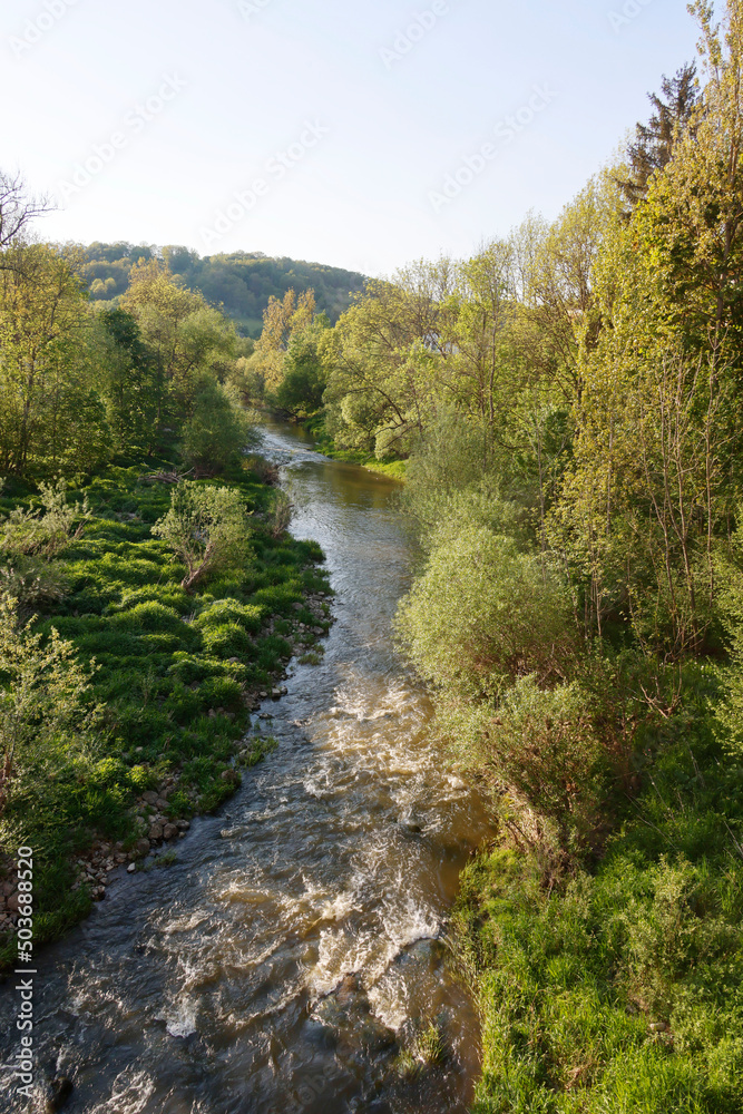 The River Jagst in Hohenlohe, Baden-Württemberg, Germany The River Jagst in Hohenlohe, Baden-Württemberg, Germany