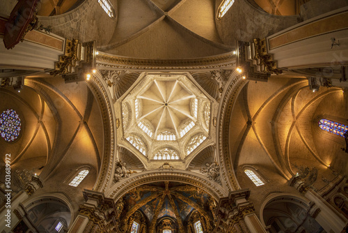 Valencia Spain gothic cathedral church photo