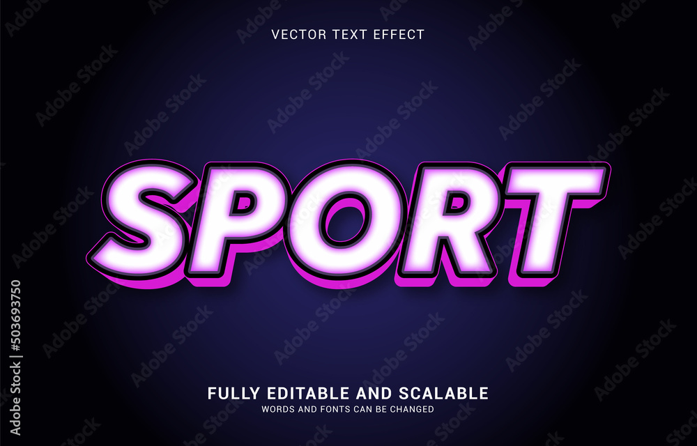 editable text effect, Sports style