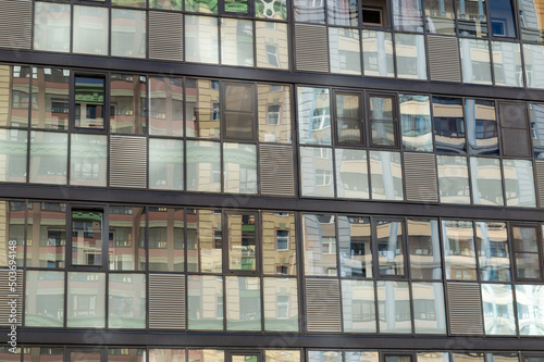 background with multi-storey residential building