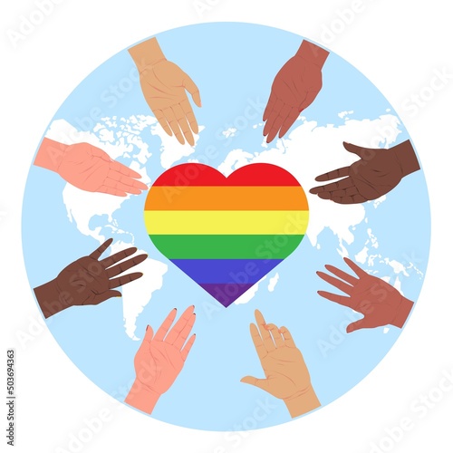 IDAHOT holiday flat vector poster, banner, card