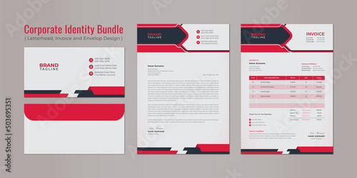 Modern business stationery and brand identity template design