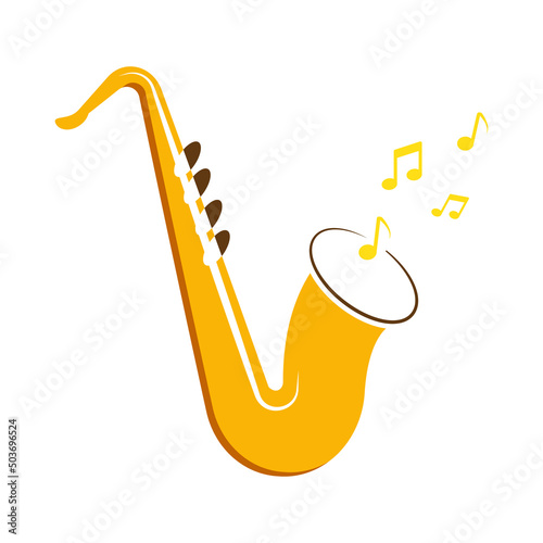 Canvas Print Saxophone vector illustration