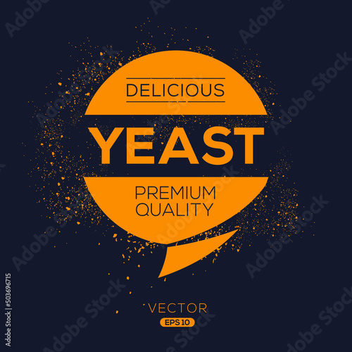 Creative (Yeast) logo, Yeast sticker, vector illustration.