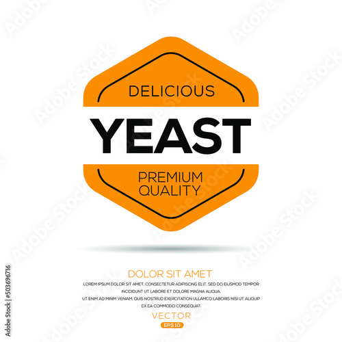 Creative (Yeast) logo, Yeast sticker, vector illustration.