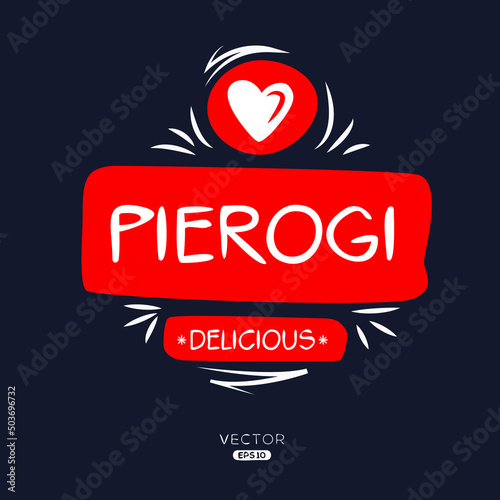 Creative (Pierogi) logo, Pierogi sticker, vector illustration.