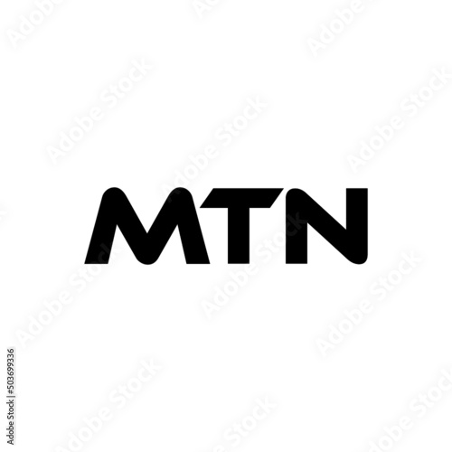 MTN letter logo design with white background in illustrator, vector logo modern alphabet font overlap style. calligraphy designs for logo, Poster, Invitation, etc. photo