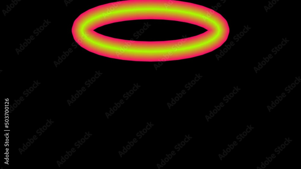 Animated circle flies and deforms on a black background Animated circle flies and deforms on a black background