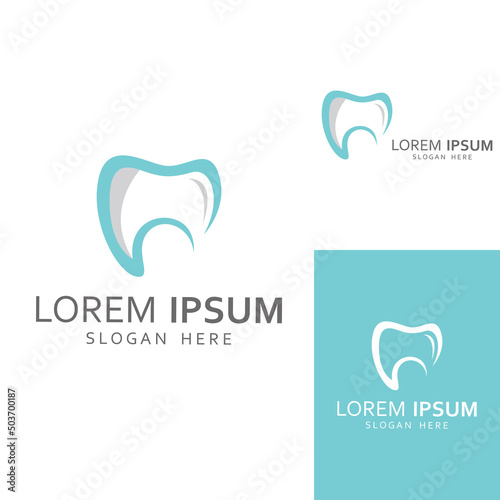 Dental logo, logo for dental health, and logo for dental care. Using a template illustration vector design concept