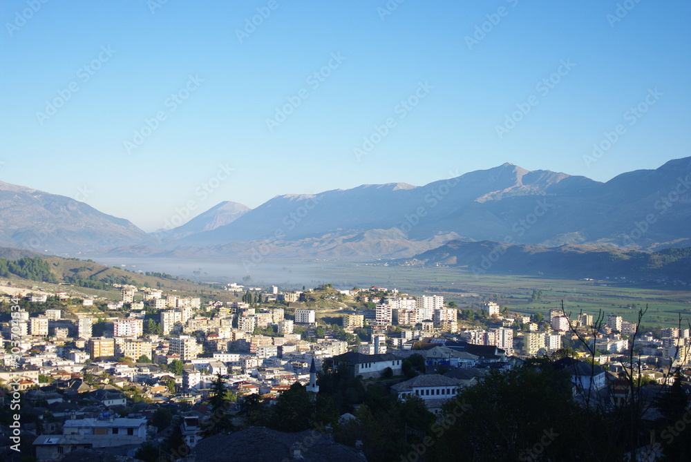 Panaroma of Gjirokaster, Albania