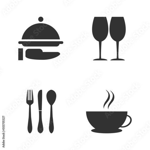 Restaurant, food vector icon set