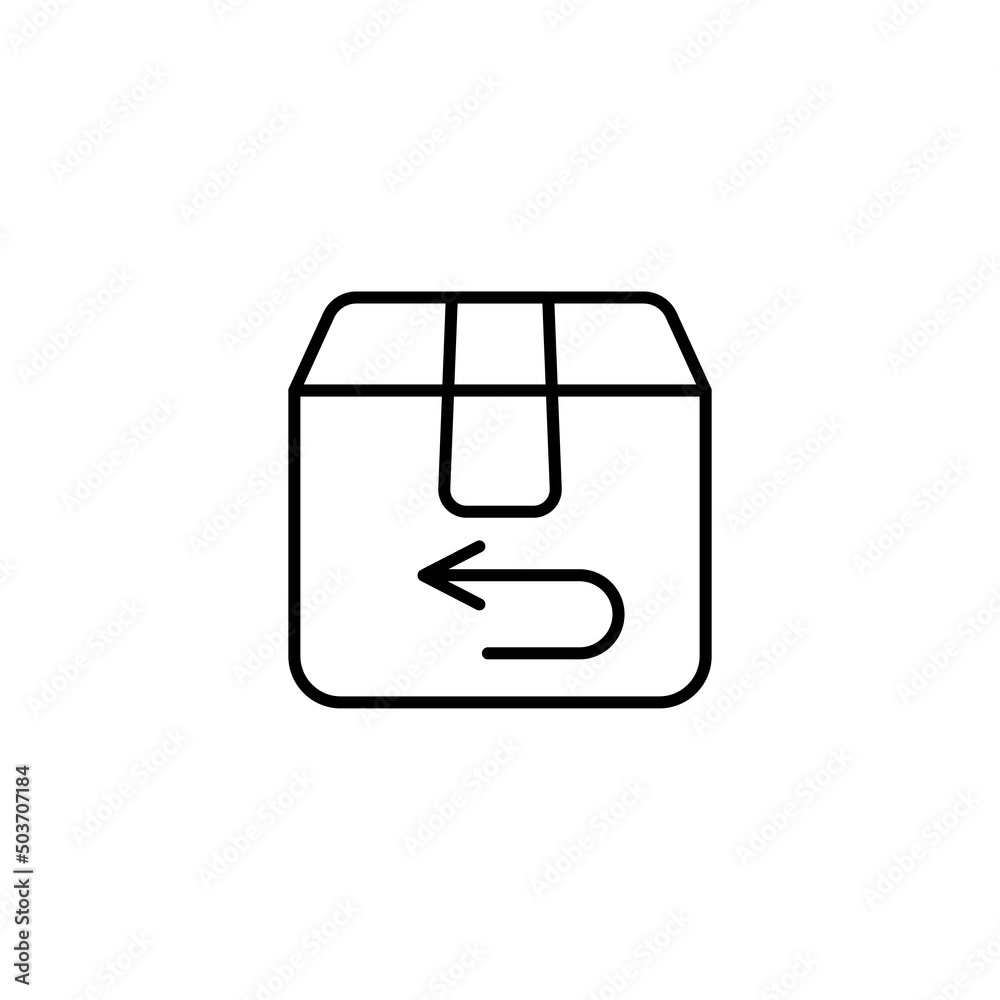 cardboard box enter come in arrow left icon vector illustrator eps 10 cardboard box enter come in arrow left icon vector illustrator eps 10