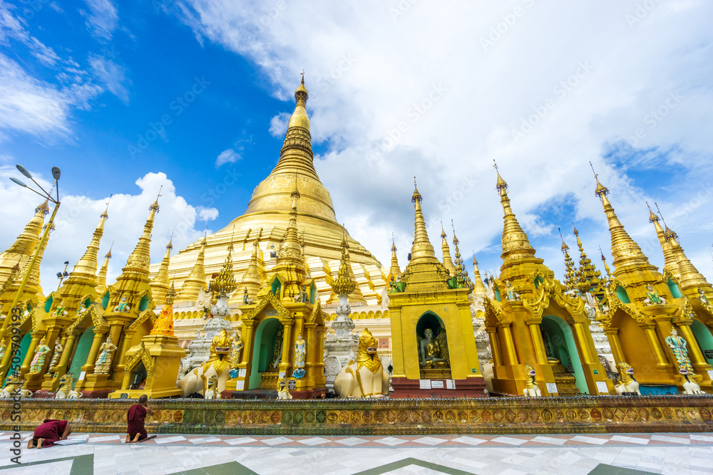 Naklejka premium Myanmar, officially the Republic of the Union of Myanmar, also called Burma, is a country in Southeast Asia. It is the largest country in Mainland Southeast Asia, and has a population of about 54 mill