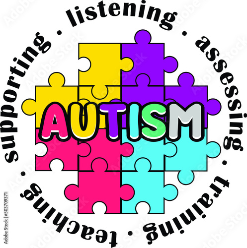 3D Autism Graphic Tshirt Design, Autism Awareness Day SVG, Autism awareness t-shirts design, Autism Vector Illustrator