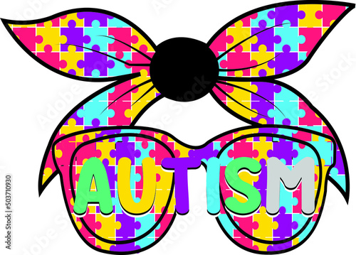 3D Autism Graphic Tshirt Design, Autism Awareness Day SVG, Autism awareness t-shirts design, Autism Vector Illustrator