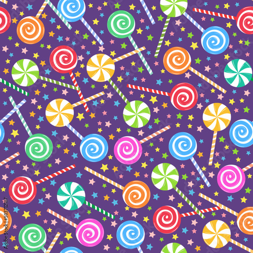 multi-colored caramel candies. seamless pattern. vector image. for printing on wrapping paper  gift boxes  for decorating birthdays