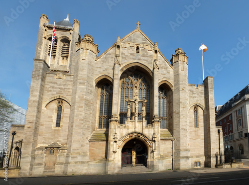 Front view of the leeds catholic cathedral of saint annes in leeds city centre, west yorkshire