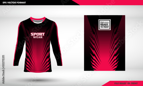 t-shirt sport design template, Long sleeve soccer jersey mockup for football club. uniform front Goal keeper, MTB, Motocross jersey.