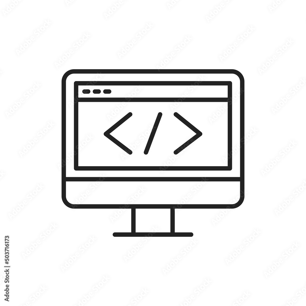 Web design, workstation icon. High quality black vector illustration.. Web design, workstation icon. High quality black vector illustration..