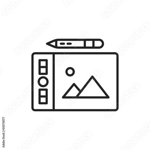 Free Download Graphic tablet for drawing icon. High quality black vector illustration.. - GFXLoad