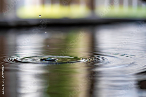 Close-up shot of a splashing waterdrop photo