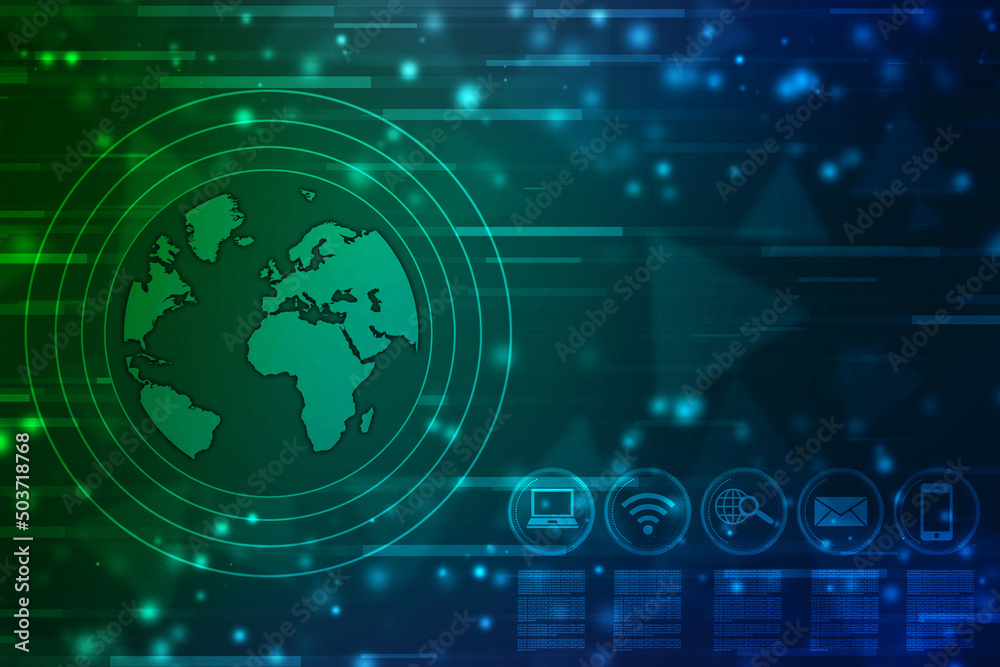 Obraz premium Binary Code Background, Digital Abstract technology background, flowing number one and zero text in binary code format in technology background. Internet Big data Concept