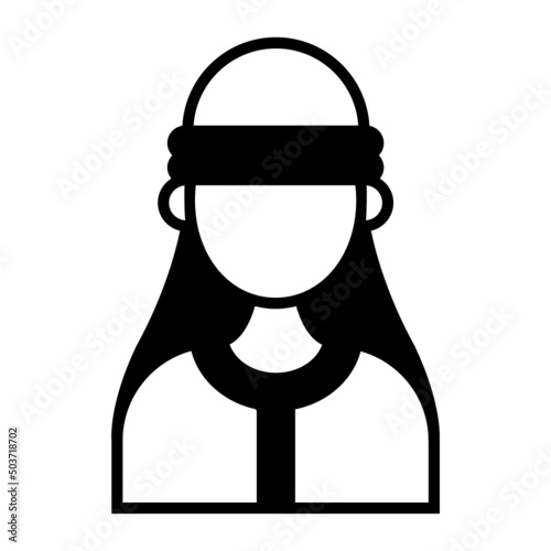 Children Jubba Vector Icon Design, Eid al-Adha or Eid-ul-Kabir Symbol, Hajj Sign, Muslims religious Festival Stock illustration, Arbic Kid wearing thobe with heard band Concept