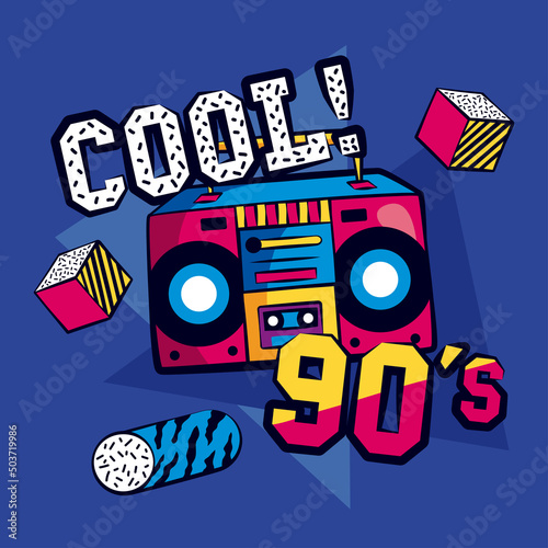 90s nostalgia boombox