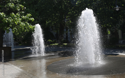 Fountains in Jansung Kakhidze park Tbilisi