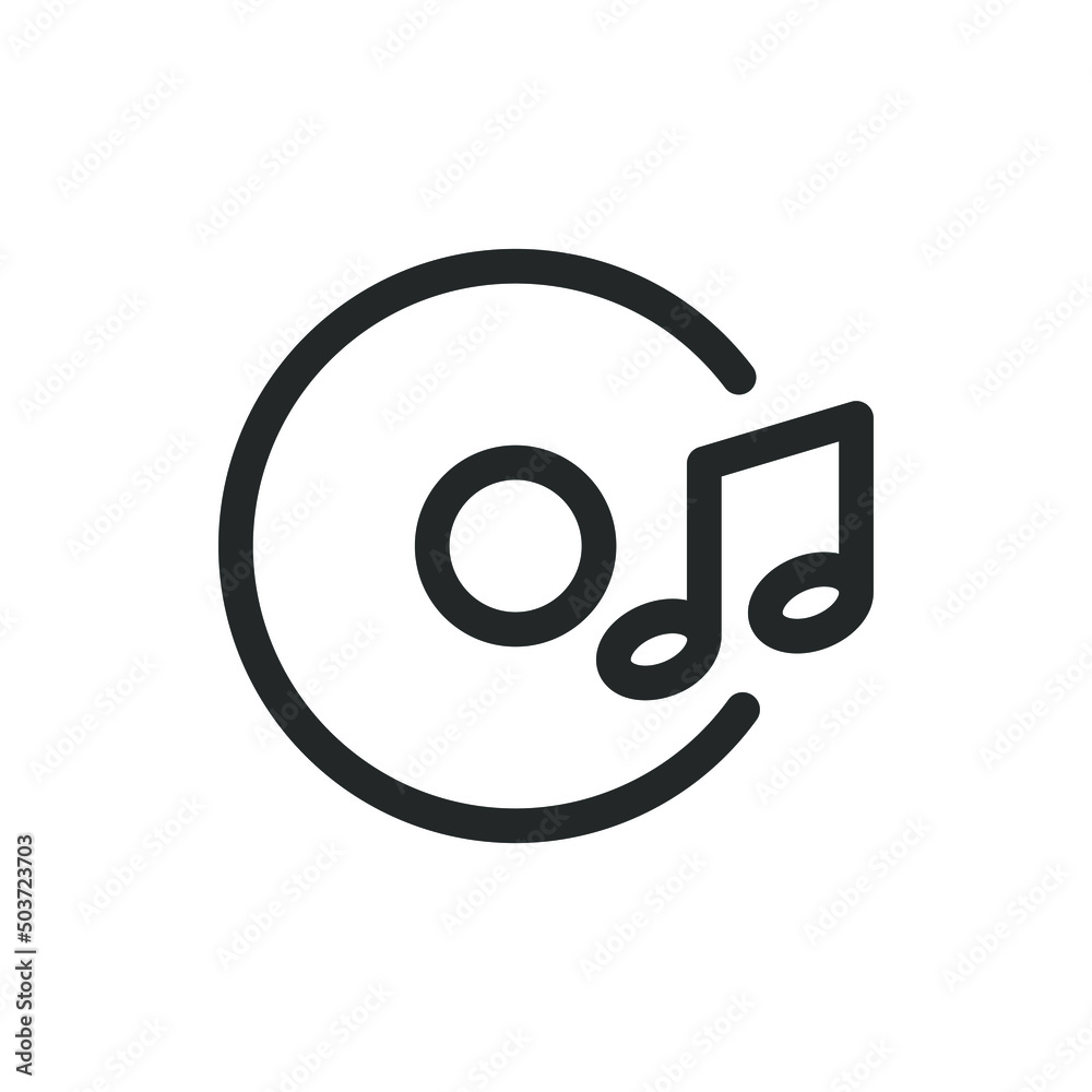 Music disc, CD, DVD, mp3 icon design isolated on white background. Vector illustration Music disc, CD, DVD, mp3 icon design isolated on white background. Vector illustration