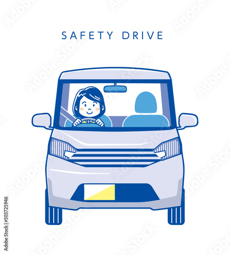 安全運転の女性ドライバー