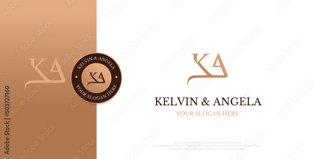 Initial KA Logo Design Vector