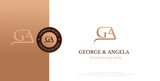 Initial GA Logo Design Vector