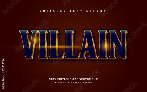 Gold Villain editable text effect template