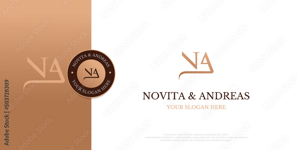 Initial NA Logo Design Vector