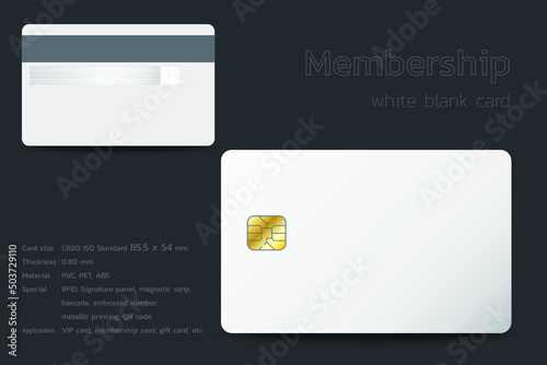 membership card template Presentation, front and back design, vector illustration
