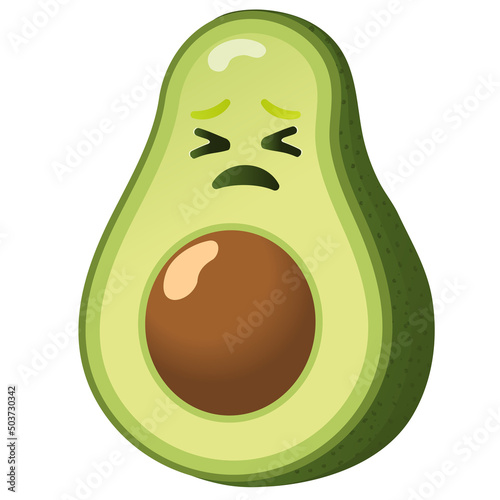 Obraz na płótnie Avocado Emoji