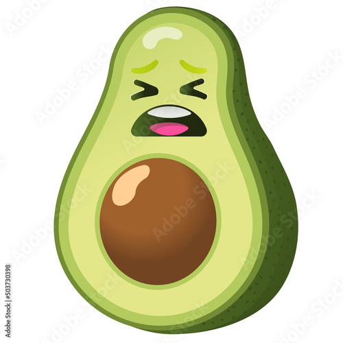 Obraz na płótnie Avocado Emoji