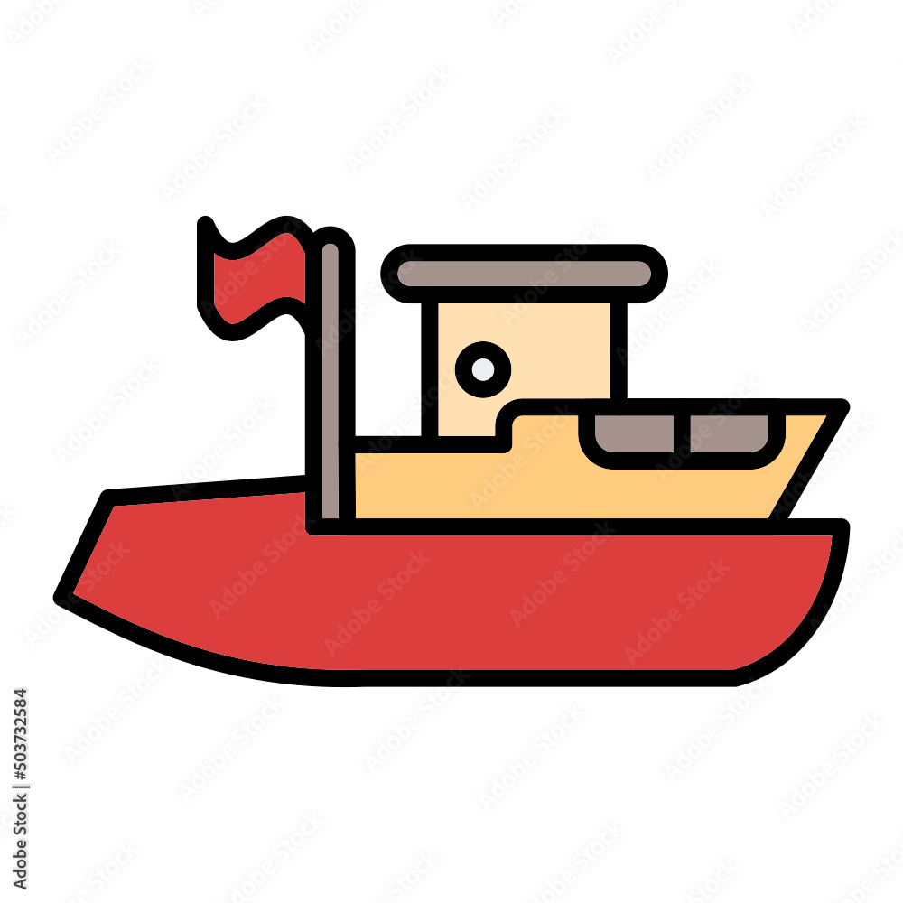 Fototapeta premium Rescue Boat Icon