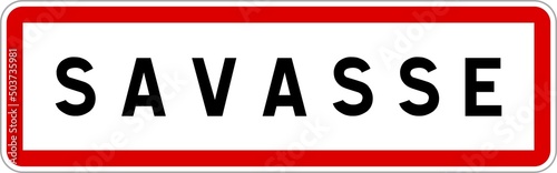 Panneau entrée ville agglomération Savasse / Town entrance sign Savasse