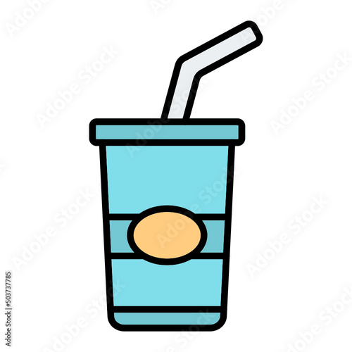Soda in plastic cup Icon