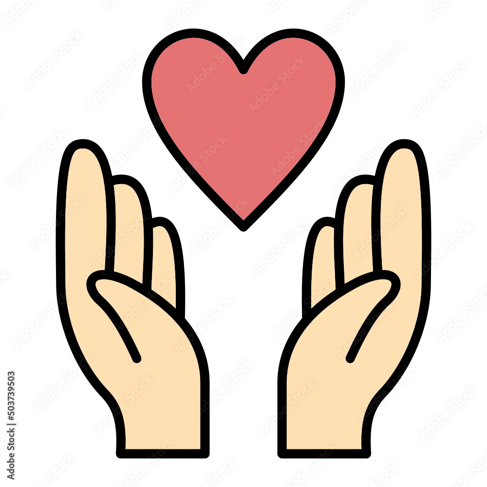 Hand With Heart Icon Hand With Heart Icon