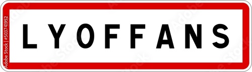 Panneau entrée ville agglomération Lyoffans / Town entrance sign Lyoffans