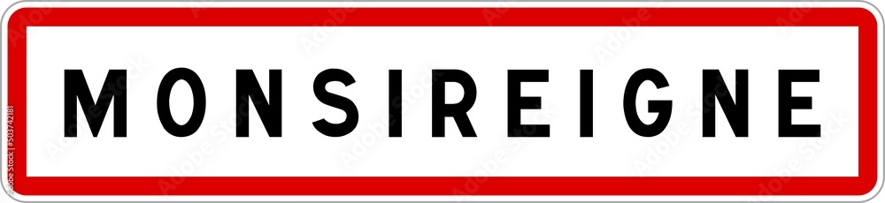 Panneau entrée ville agglomération Monsireigne / Town entrance sign Monsireigne Panneau entrée ville agglomération Monsireigne / Town entrance sign Monsireigne
