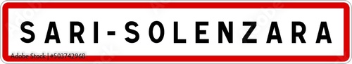 Panneau entrée ville agglomération Sari-Solenzara / Town entrance sign Sari-Solenzara photo