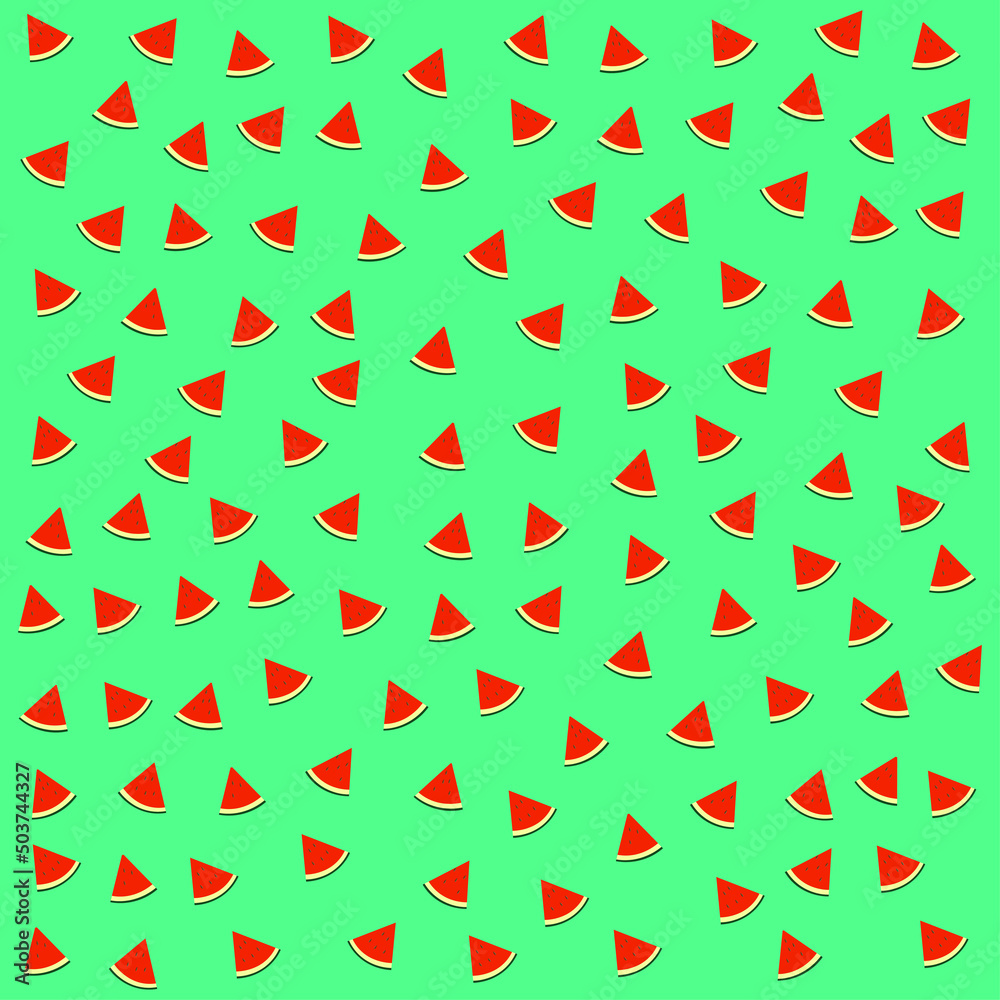 Watermelon slice pattern graphic vector illustration, perfect for summer theme background Watermelon slice pattern graphic vector illustration, perfect for summer theme background