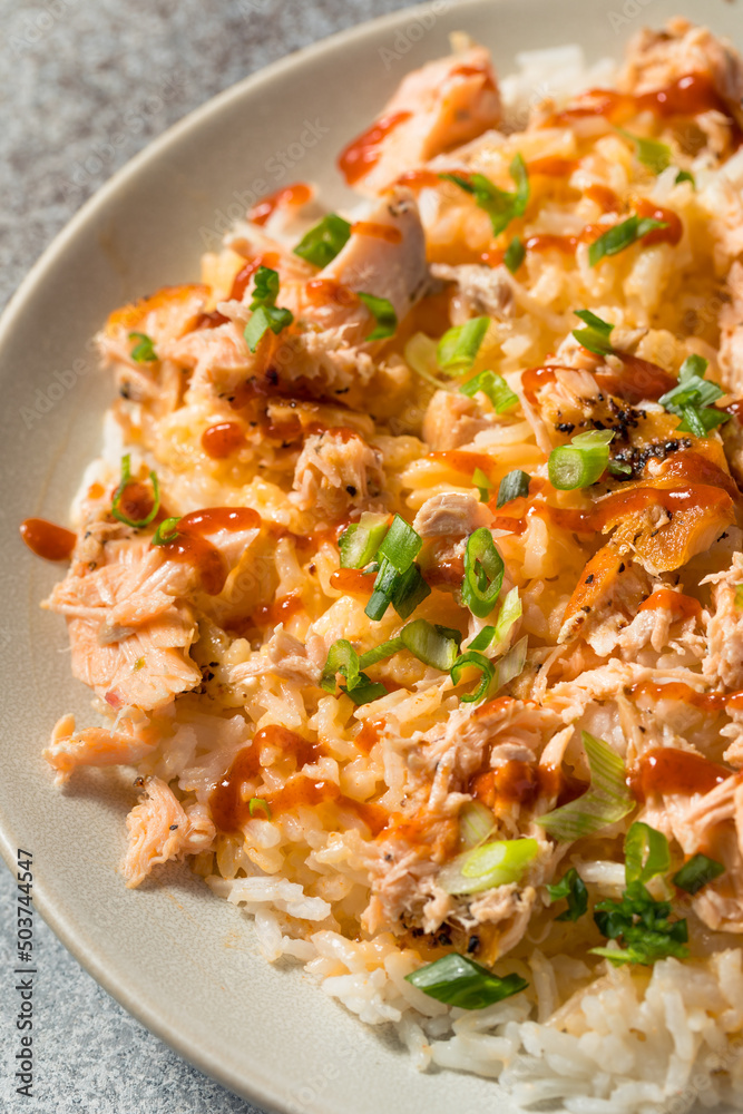 Healthy Trendy Homemade Salmon Rice Bowl