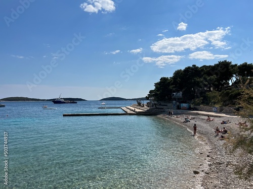 Bonj Beach in Hvar Town  Croatia