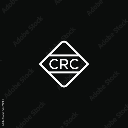 CRC letter design for logo and icon.CRC monogram logo.vector illustration with black background. photo