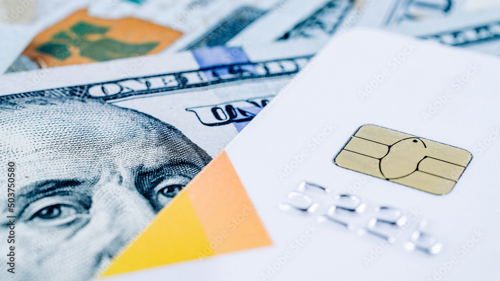 Bank Card Us Dollar American Money Cash With Credit Card Hundred bank-card-us-dollar-american-money-cash-with-credit-card-hundred